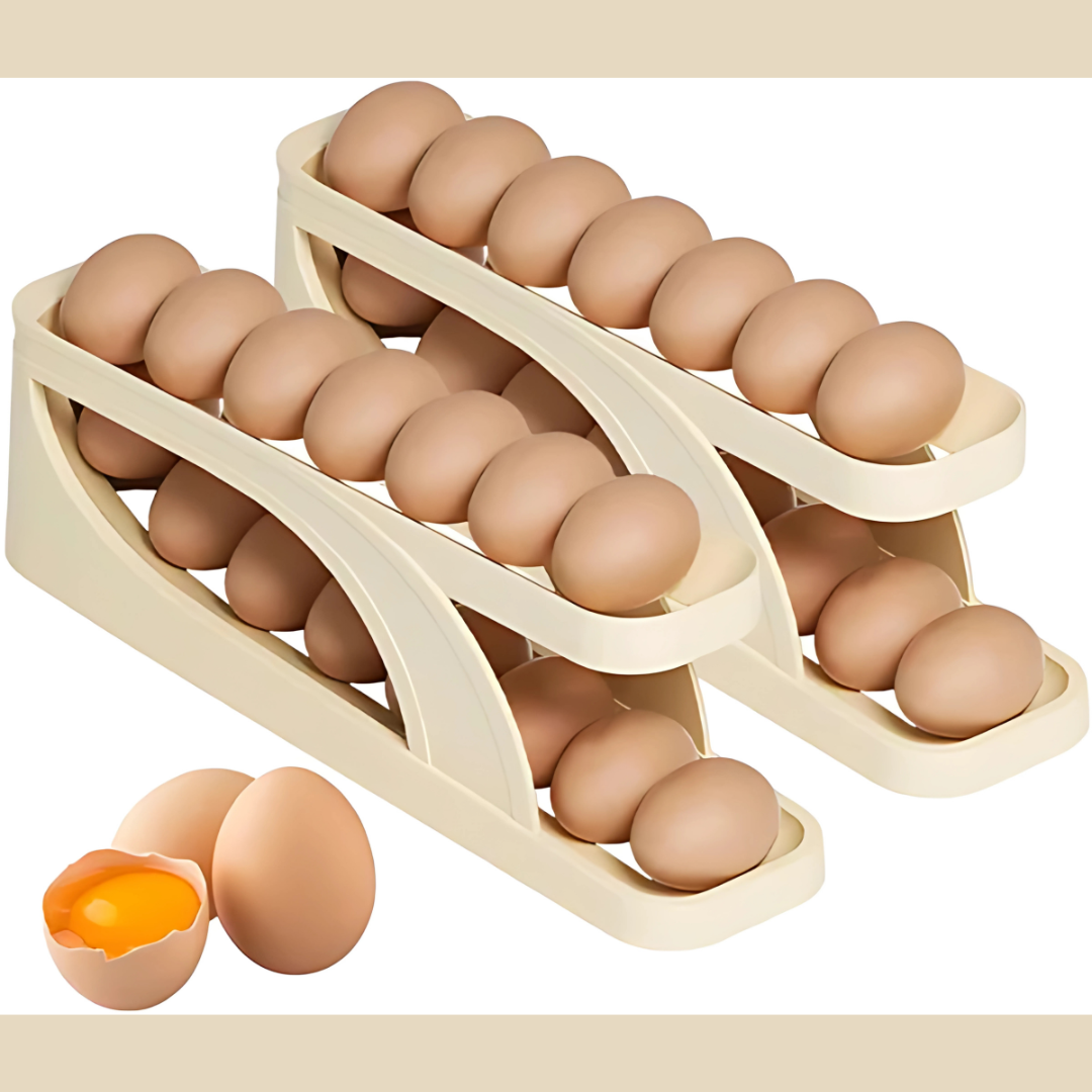 Egg Organizer Automatic Scrolling Egg Rack-With free Delivery and Allow to Open